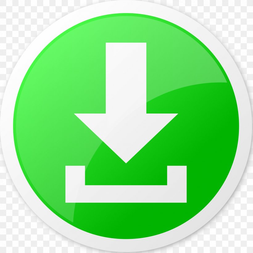 Download Button Clip Art, PNG, 2400x2400px, Button, Brand, Computer, Green, Symbol Download Free