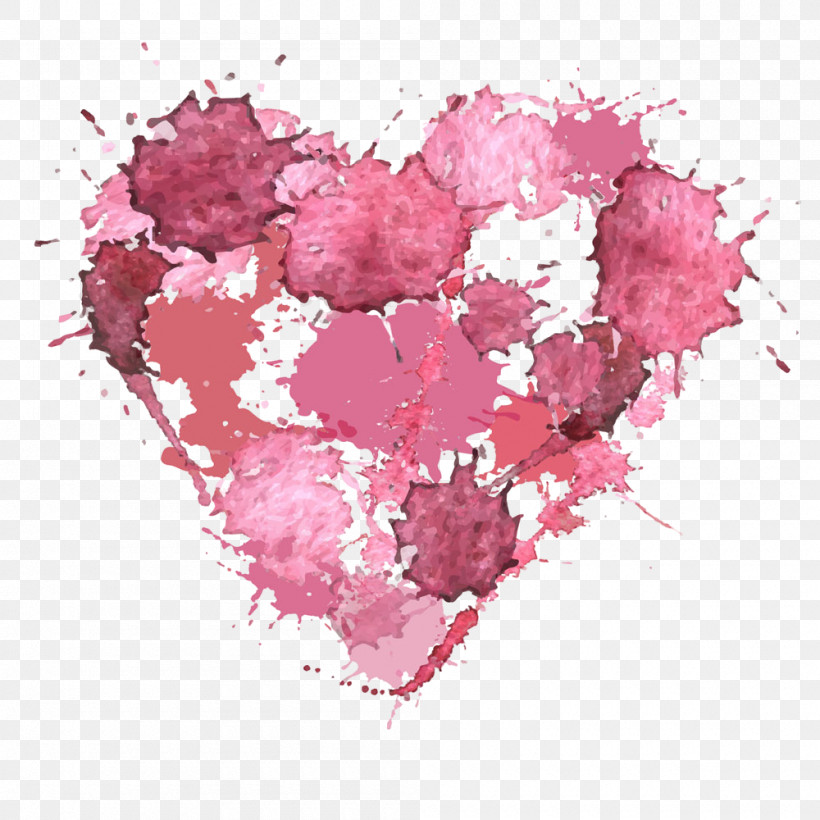 Pink Heart Love Font Magenta, PNG, 1000x1000px, Pink, Flower, Heart, Love, Magenta Download Free