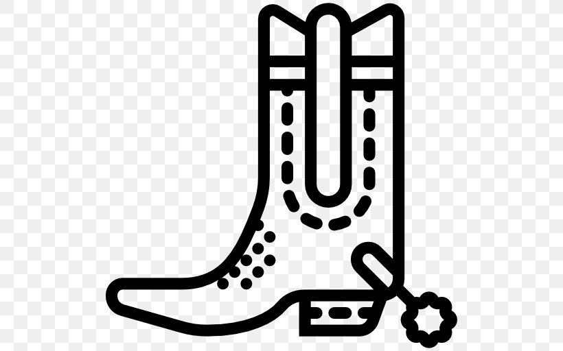 Cowboy Boot Cowboy Boot, PNG, 512x512px, Cowboy, Black, Black And White, Boot, Cowboy Boot Download Free