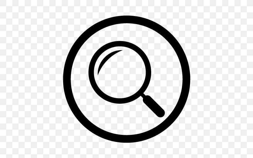 Symbol Sign, PNG, 512x512px, Symbol, Area, Black And White, Logo, Magnifying Glass Download Free