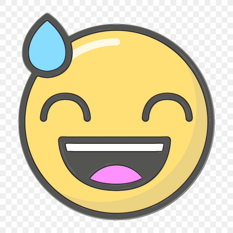 Emoticon, PNG, 1024x1024px, Smiley, Emoticon, Emotion Icon, Paint, Watercolor Download Free