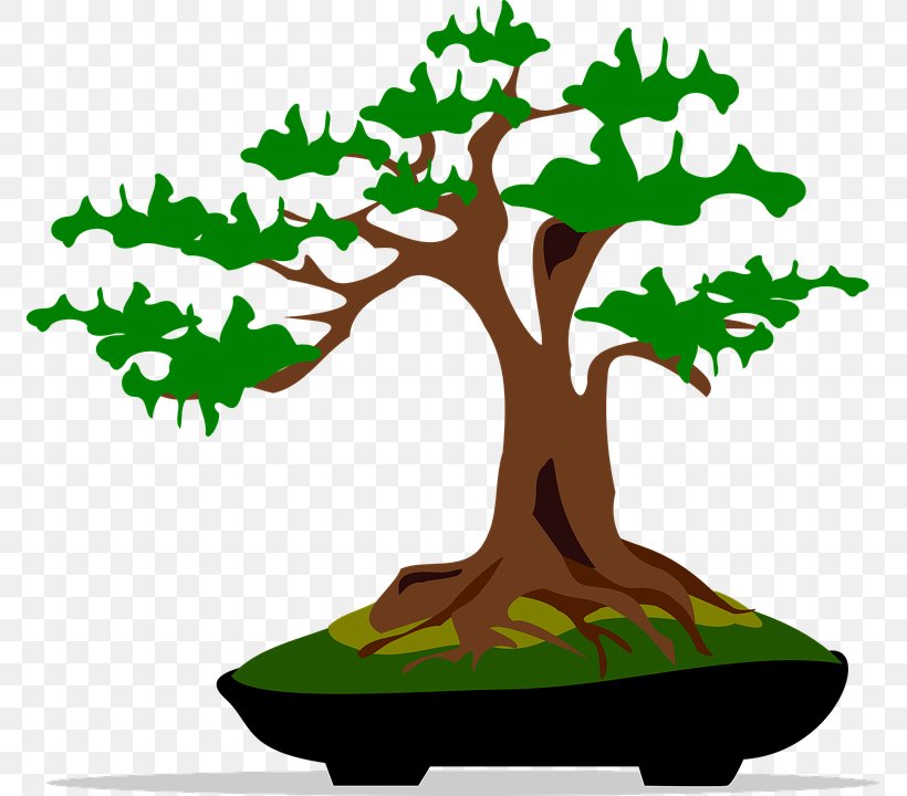 Bonsai Tree Clip Art, PNG, 771x720px, Bonsai, Artwork, Branch, Grass, Green Download Free