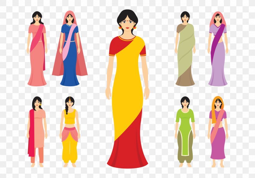 Clothing In India Woman Culture Of India, PNG, 1400x980px, Watercolor, Cartoon, Flower, Frame, Heart Download Free