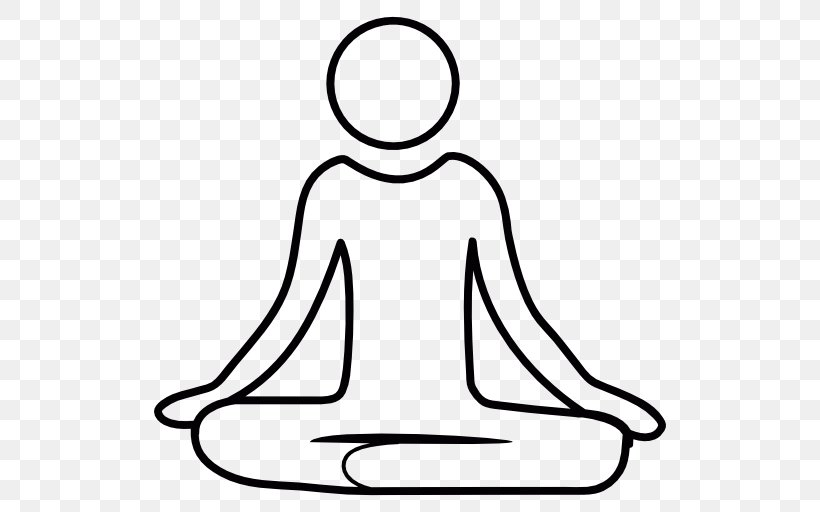 Meditation, PNG, 512x512px, Yoga, Area, Asento, Black, Black And White Download Free