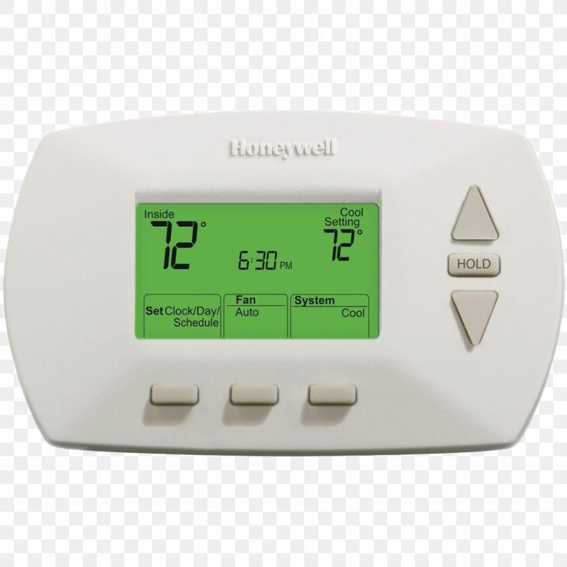 Programmable Thermostat Honeywell RTH6350D Honeywell RTH6450D, PNG, 900x900px, Programmable Thermostat, Electronics, Hardware, Heat Pump, Home Improvement Download Free