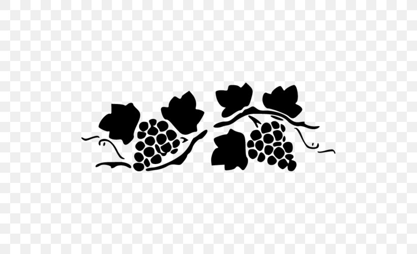 Sticker Restaurant Stencil Menu Wine List, PNG, 500x500px, Sticker, Black, Black And White, Branch, Dish Download Free