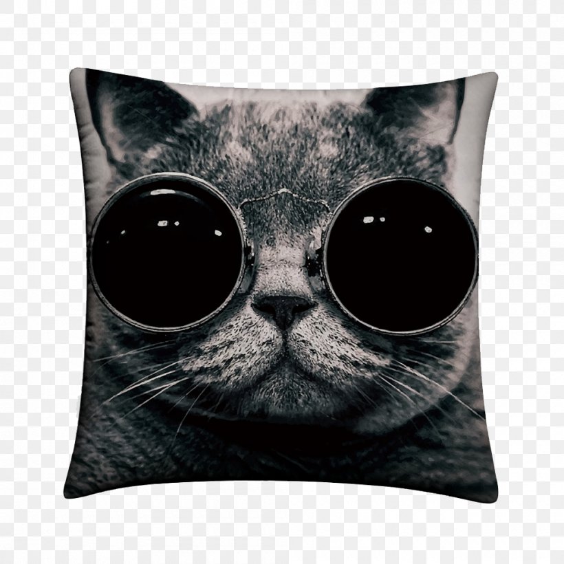 Star Cat Cushion, PNG, 1000x1000px, Cat, Animal, Black, Black And White, Cat Food Download Free