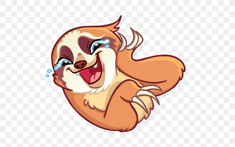 Telegram Sticker Sloth Clip Art, PNG, 512x512px, Watercolor, Cartoon, Flower, Frame, Heart Download Free