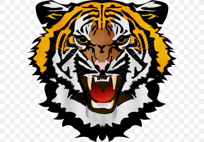 Bengal Tiger Tiger Roar Wildlife Head, PNG, 600x574px, Watercolor, Bengal Tiger, Big Cats, Head, Logo Download Free