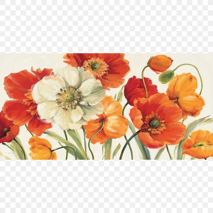 Poppy Flowers Painting Canvas Art, PNG, 1000x1000px, Poppy Flowers, Art, Artcom, Canvas, Canvas Print Download Free