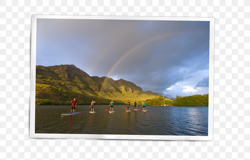 Standup Paddleboarding Kauai SUP Stand Up Paddle Courtyard By Marriott Kaua'i At Coconut Beach Surfing, PNG, 650x525px, Paddleboarding, Beach, Calm, Cloud, Fjord Download Free