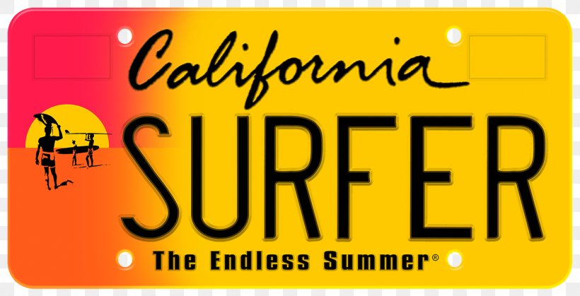 Vehicle License Plates Surfing Heritage And Culture Center Car The Endless Summer California Department Of Motor Vehicles, PNG, 1400x716px, Vehicle License Plates, Area, Banner, Brand, Bruce Brown Download Free