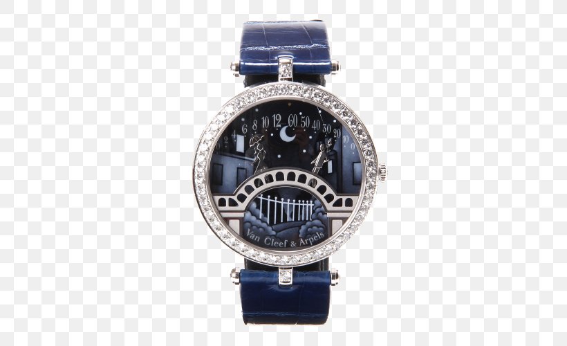Watch Strap Van Cleef & Arpels Watch Strap Clock, PNG, 500x500px, Watch, Brand, Clock, Cobalt Blue, Fashion Accessory Download Free