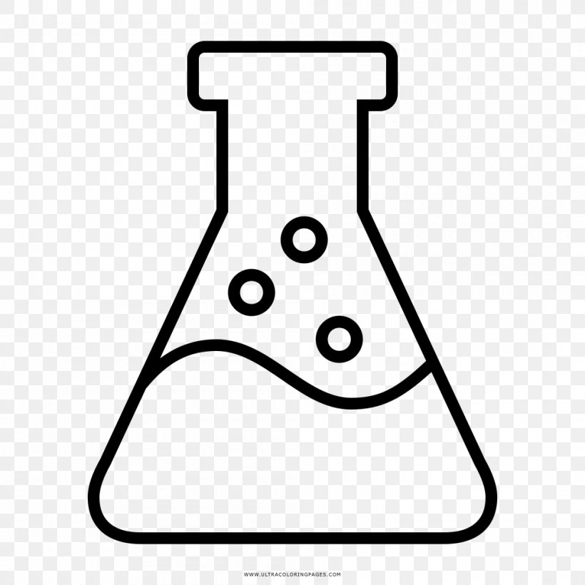 Chemistry Drawing Laboratory Coloring Book Erlenmeyer Flask, PNG, 1000x1000px, Chemistry, Area, Atom, Black And White, Chemistry Education Download Free