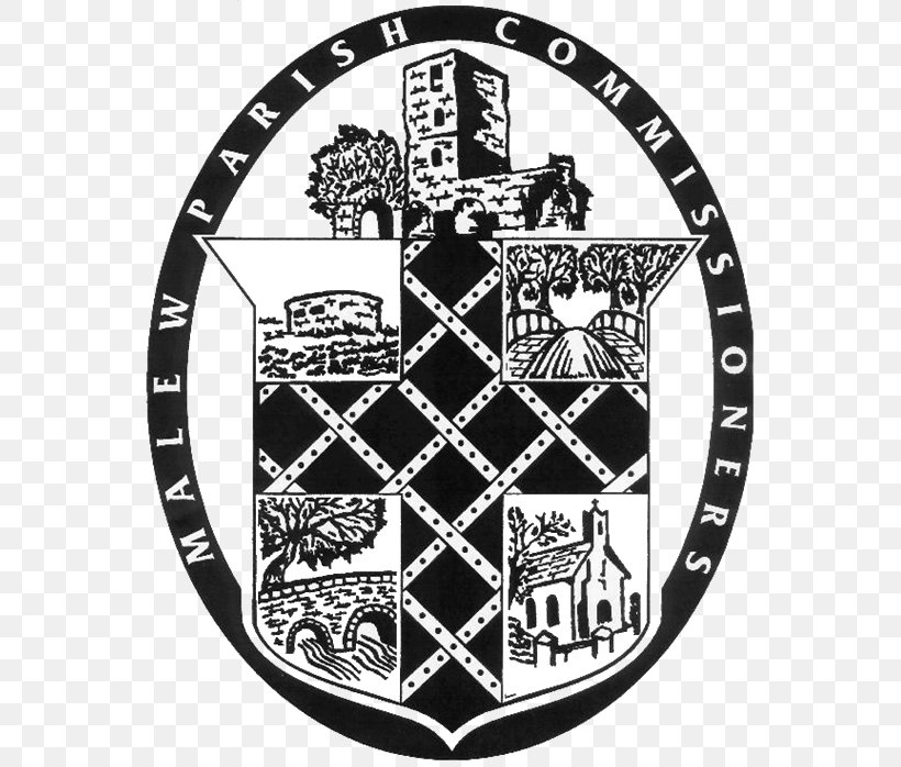Malew Parish Commissioners Derbyhaven Manx, PNG, 561x698px, Malew, Art, Badge, Black And White, Blue Bag Download Free