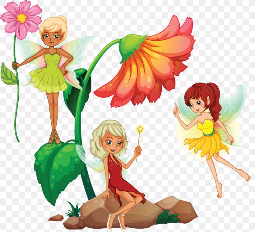 Flower Fairy Stock Photography Illustration, PNG, 1000x913px, Watercolor, Cartoon, Flower, Frame, Heart Download Free