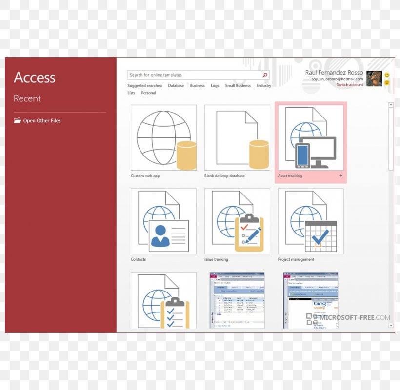 Microsoft Access Microsoft Office 2016 Microsoft Corporation Database, PNG, 800x800px, Microsoft Access, Area, Brand, Communication, Computer Software Download Free
