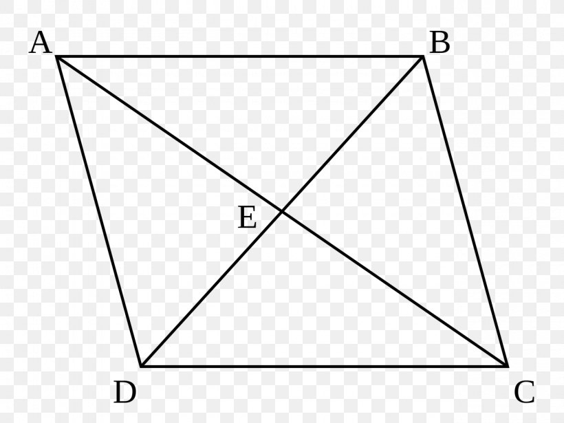 Triangle Parallelogram Area Quadrilateral, PNG, 1280x960px, Triangle, Area, Black And White, Diagonal, Diagram Download Free