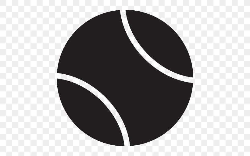 Tennis Ball Sport, PNG, 512x512px, Tennis, Ball, Black, Black And White, Brand Download Free