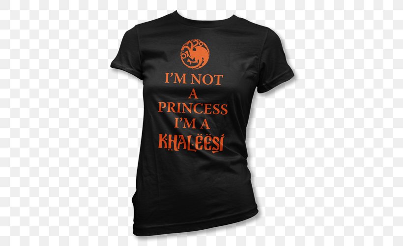 T-shirt Daenerys Targaryen Sleeve Woman, PNG, 500x500px, Tshirt, Active Shirt, Brand, Clothing, Daenerys Targaryen Download Free