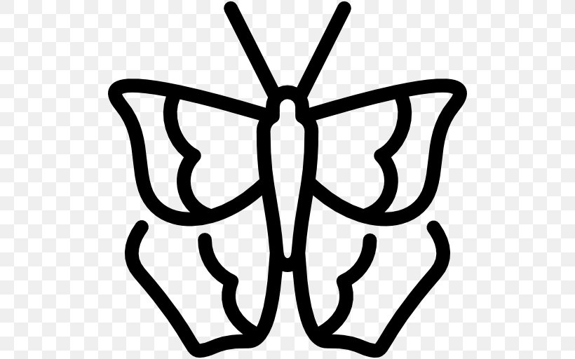 Butterfly Insect Brush-footed Butterflies Clip Art, PNG, 512x512px, Butterfly, Animal, Apollo, Black, Black And White Download Free
