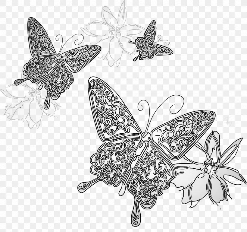 Butterfly Moths And Butterflies Insect Wing Pollinator, PNG, 1280x1201px, Butterfly, Blackandwhite, Insect, Metal, Moths And Butterflies Download Free