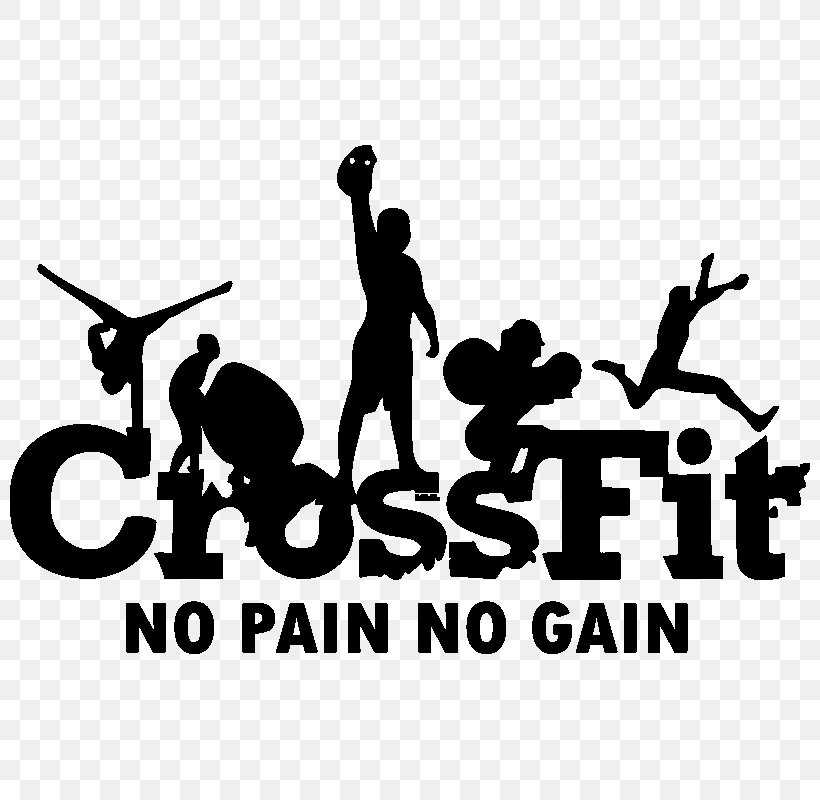 CrossFit Fitness Centre Wall Decal Exercise Wallpaper, PNG, 800x800px, Crossfit, Area, Black And White, Bodyweight Exercise, Brand Download Free