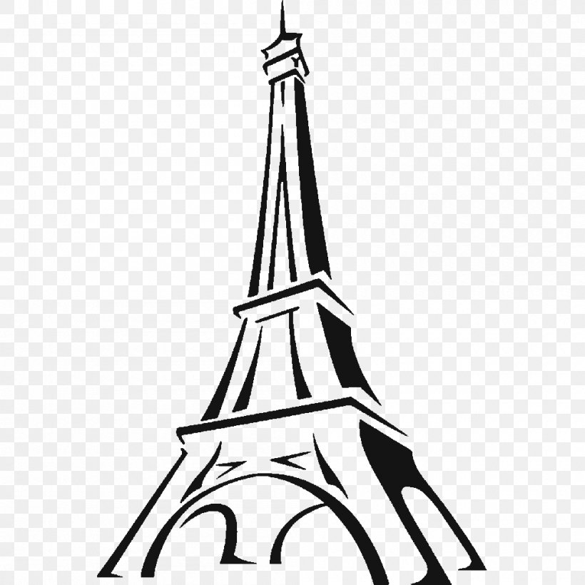 Eiffel Tower Drawing Sketch Image, PNG, 1000x1000px, Eiffel Tower, Art, Black, Black And White, Cartoon Download Free