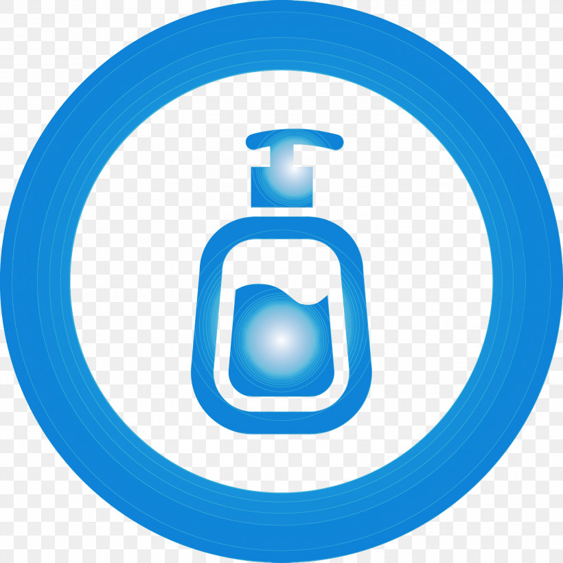 Blue Electric Blue Symbol Circle, PNG, 2999x3000px, Hand Soap Bottle, Blue, Circle, Electric Blue, Paint Download Free