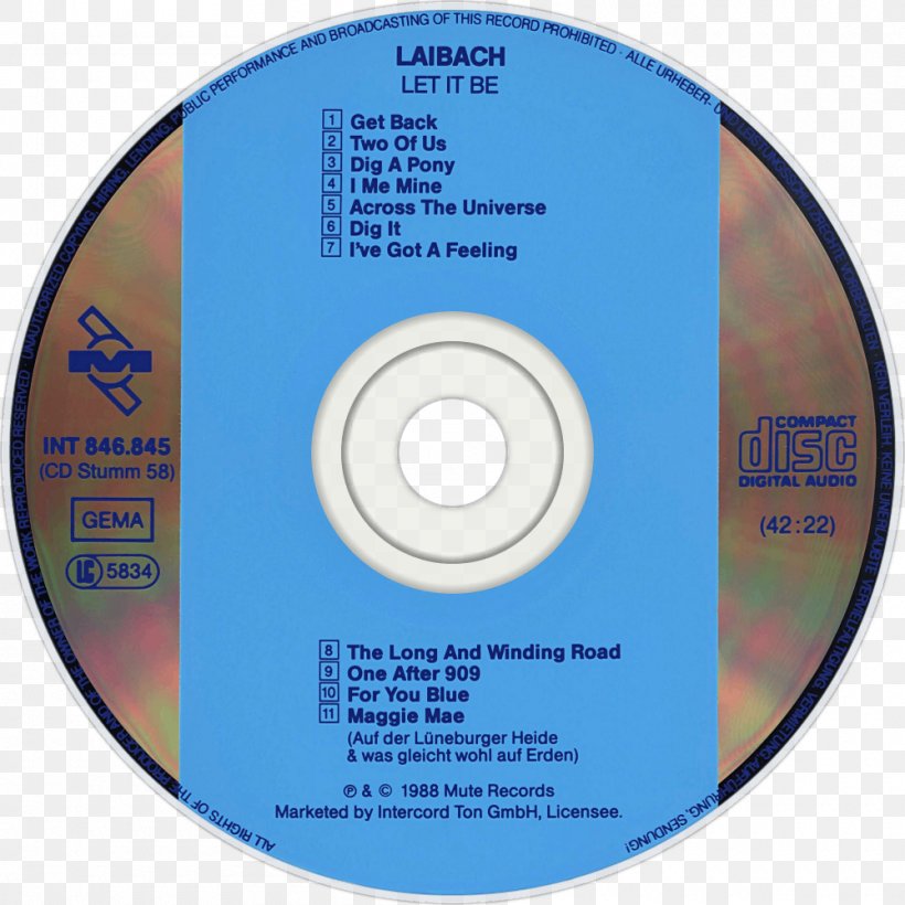 Compact Disc Let It Be Kapital Laibach Disk Image, PNG, 1000x1000px, Compact Disc, Brand, Certificate Of Deposit, Data Storage Device, Disk Image Download Free