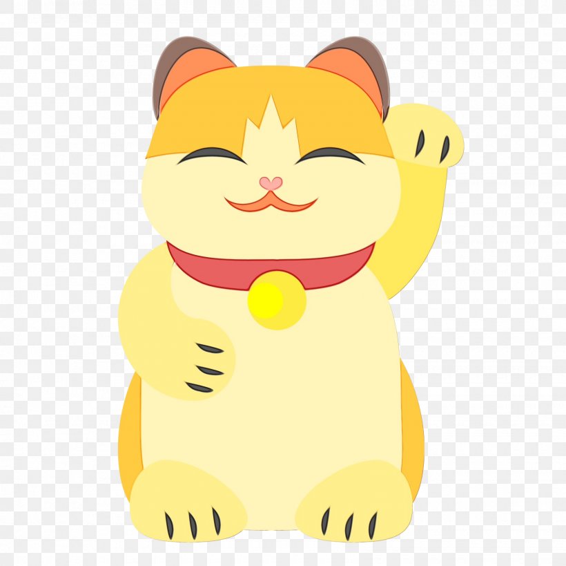 Cat Whiskers Maneki-neko Cartoon Drawing, PNG, 1600x1600px, Watercolor, Cartoon, Cat, Catbus, Character Download Free