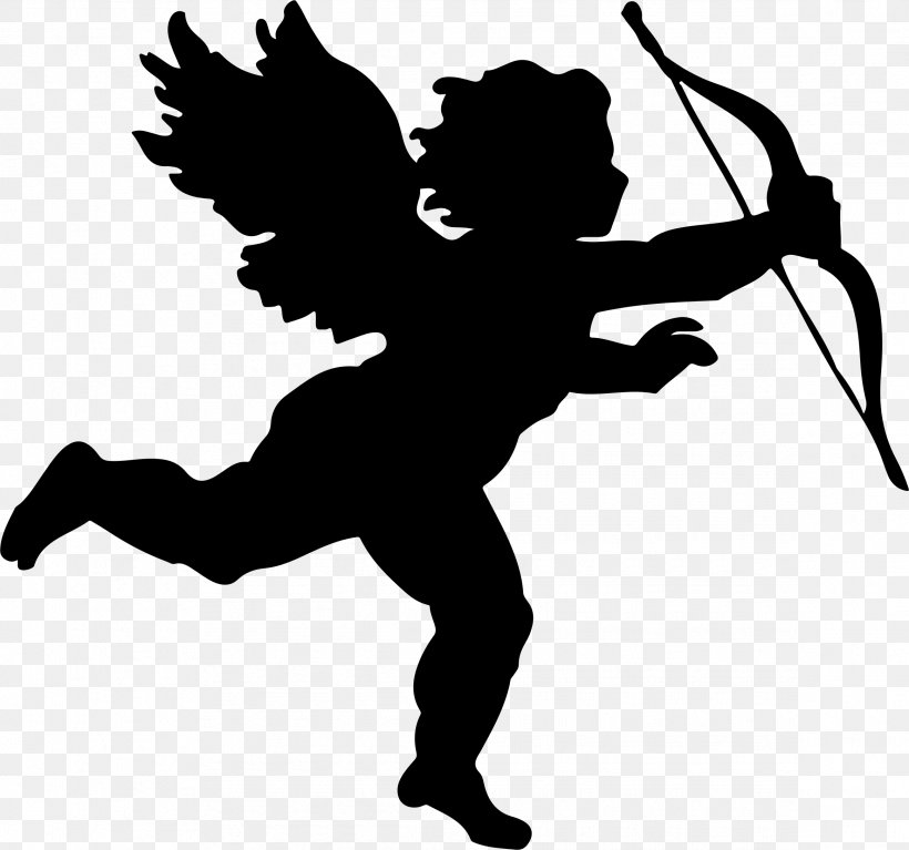 Chubby Cherub Cupid Silhouette, PNG, 2328x2178px, Cherub, Angel, Black And White, Bow And Arrow, Cupid Download Free