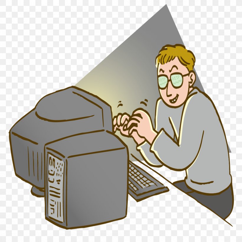 Computer Desktop Environment Cartoon, PNG, 1000x1000px, Computer, Cartoon, Communication, Desktop Environment, Human Behavior Download Free