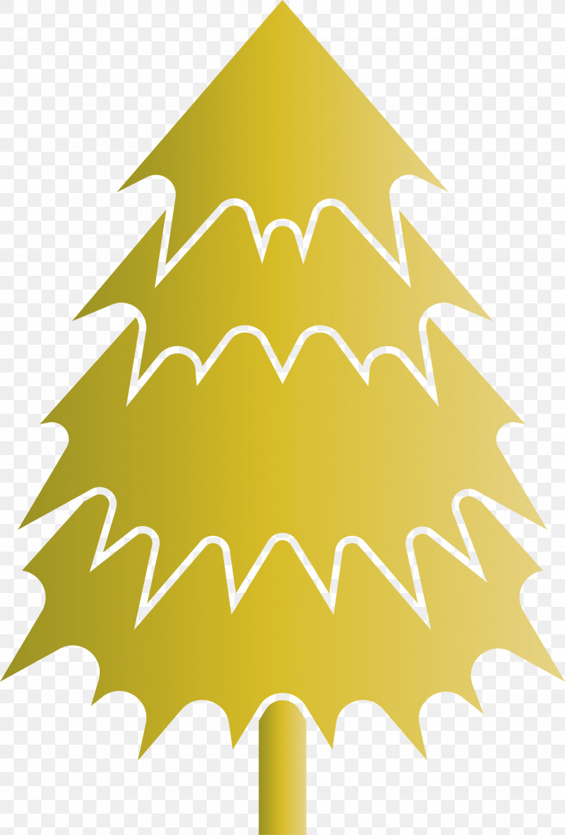 Leaf Angle Line Yellow Meter, PNG, 2030x3000px, Christmas Tree, Abstract Cartoon Christmas Tree, Angle, Biology, Leaf Download Free