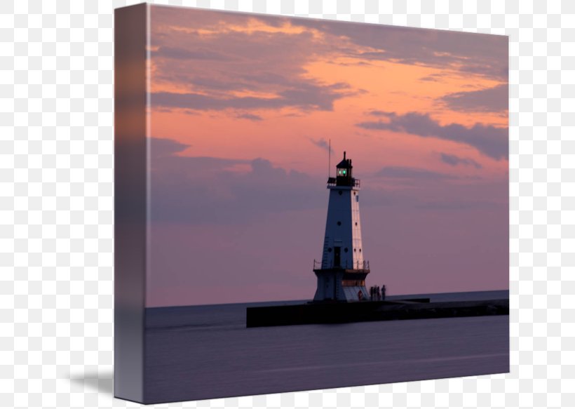 Ludington Lighthouse Art Breakwater Canvas, PNG, 650x583px, Ludington, Art, Beacon, Breakwater, Calm Download Free
