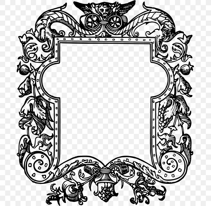 Picture Frames Drawing Ornament Line Art, PNG, 689x800px, Picture Frames, Black And White, Decorative Arts, Drawing, Lightbox Download Free