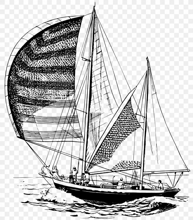 Sailboat Sailing Ship, PNG, 2104x2400px, Sailboat, Baltimore Clipper, Barque, Barquentine, Black And White Download Free