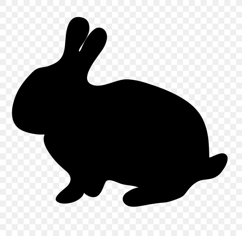 Easter Bunny Hare Rabbit Silhouette Clip Art, PNG, 800x800px, Easter Bunny, Black, Black And White, Domestic Rabbit, Favicon Download Free