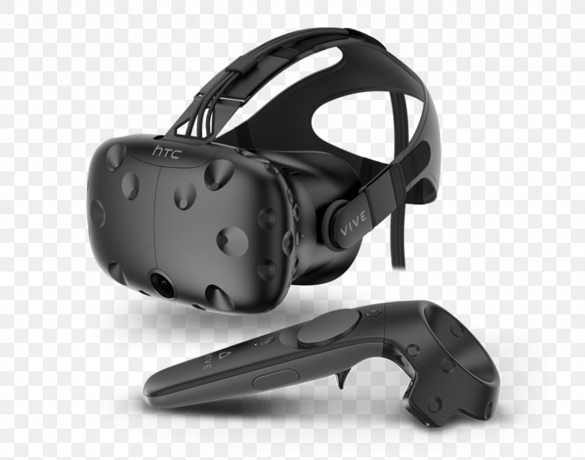 HTC Vive Oculus Rift Virtual Reality Headset Job Simulator, PNG, 834x655px, Htc Vive, Fashion Accessory, Game Controllers, Hardware, Headphones Download Free
