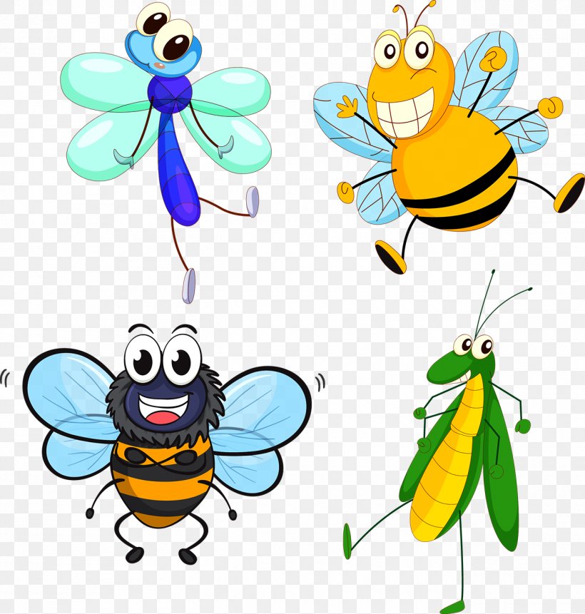 Insect Butterfly Bee Cartoon, PNG, 1300x1365px, Insect, Ant, Area, Art, Artwork Download Free