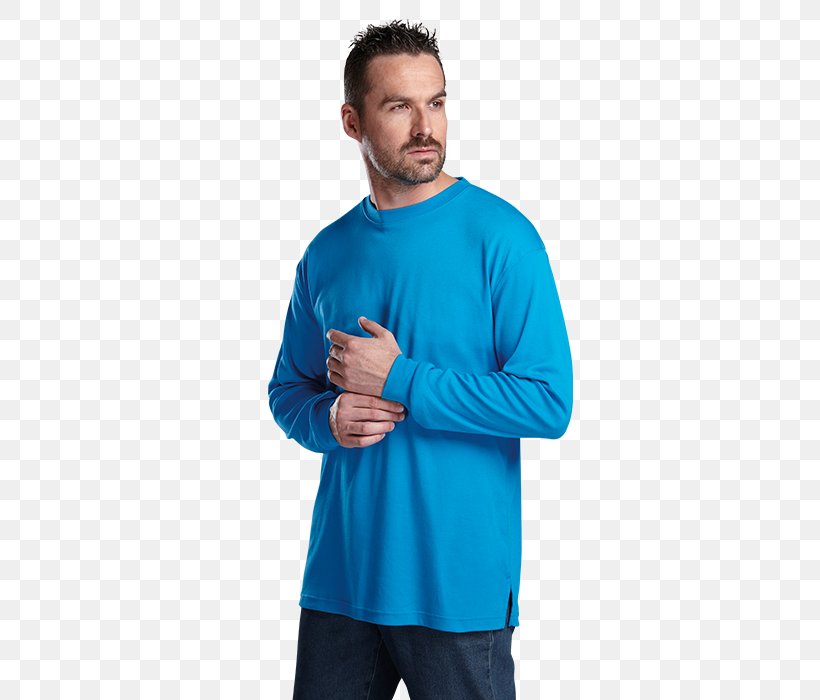 Hoodie Long-sleeved T-shirt Long-sleeved T-shirt Neckline, PNG, 700x700px, Hoodie, Aqua, Arm, Blue, Bluza Download Free