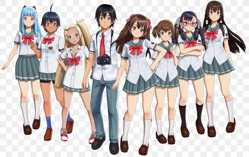 Natsuiro High School: Seishun Hakusho PlayStation 4 School Uniform D3 Publisher Video, PNG, 863x546px, Watercolor, Cartoon, Flower, Frame, Heart Download Free