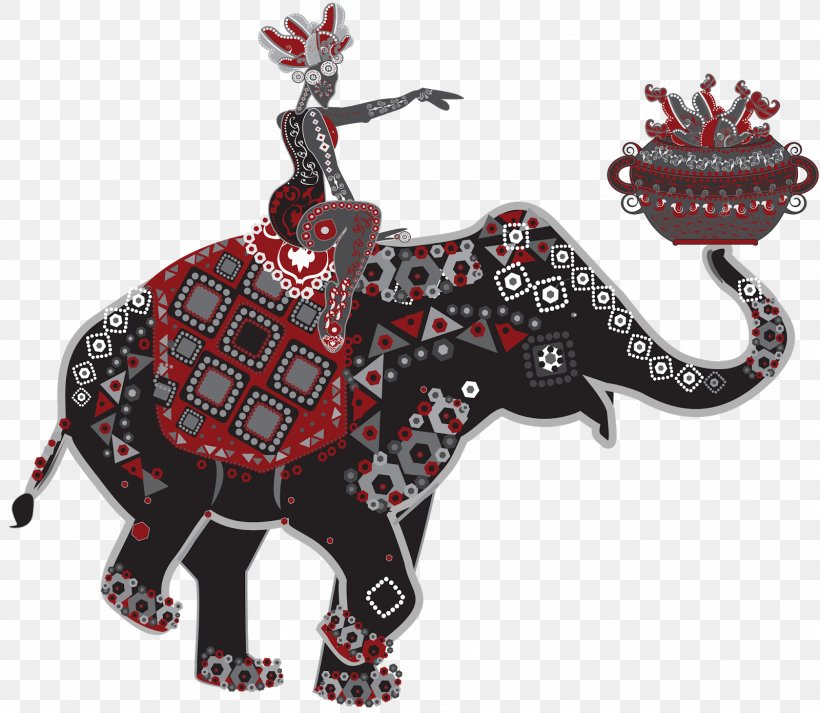 Painting Elephant Art Clip Art, PNG, 1600x1392px, Painting, Art, Asian Elephant, Christmas Ornament, Dance Download Free