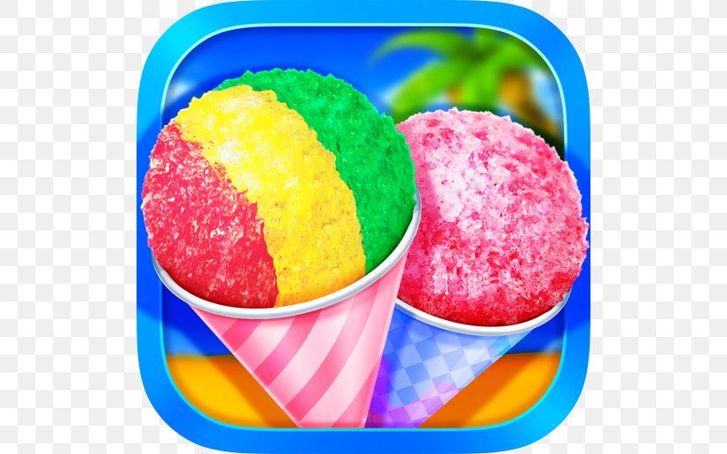 Sorbet Summer Icy Snow Cone Maker Snow Cone VS Ice Cream, PNG, 512x512px, Sorbet, Android, Commodity, Dessert, Food Download Free