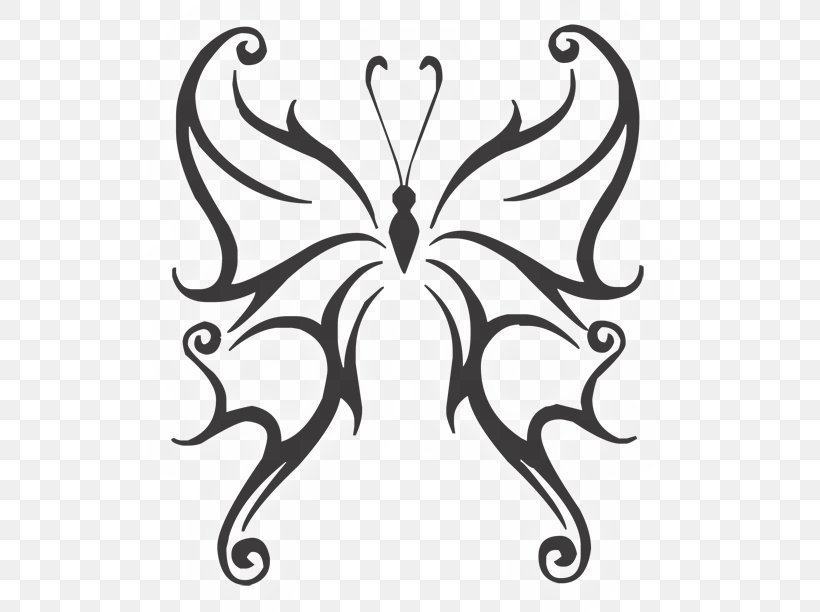 Butterfly Vector Graphics Illustration Insect Image, PNG, 600x612px, Butterfly, Artwork, Black And White, Body Jewelry, Drawing Download Free