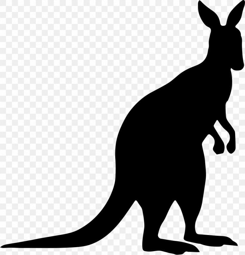 Kangaroo Silhouette Macropodidae Clip Art, PNG, 944x981px, Kangaroo, Black And White, Boxing Kangaroo, Drawing, Fauna Download Free