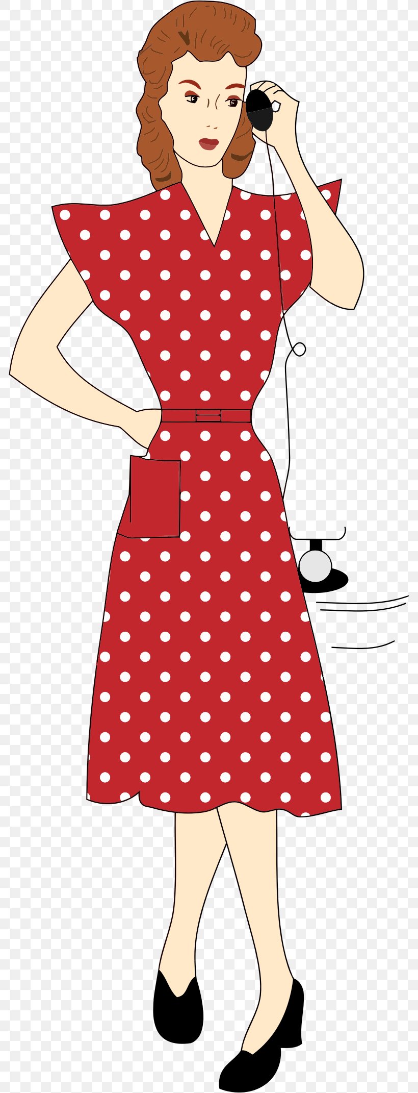 1940s Dress Woman Clip Art, PNG, 786x2142px, Watercolor, Cartoon, Flower, Frame, Heart Download Free