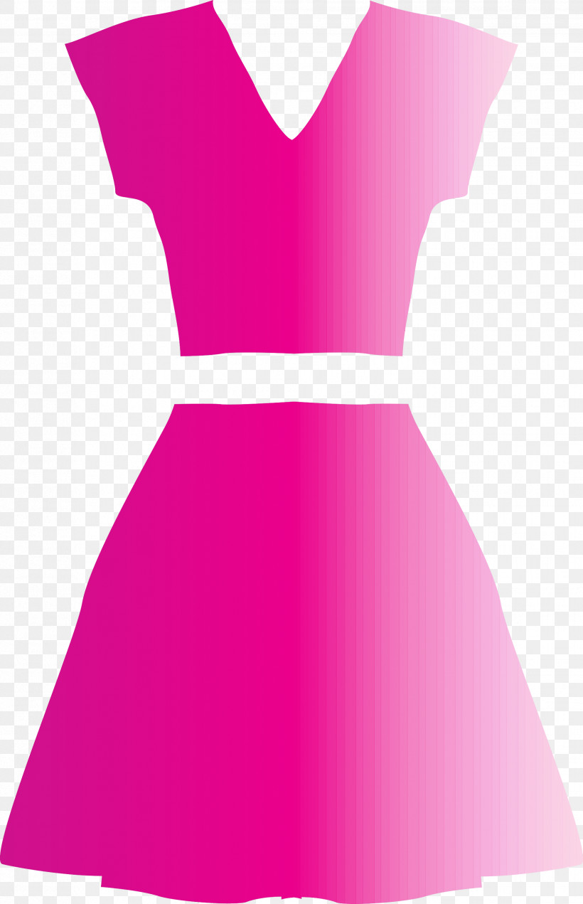 Dress Day Dress Clothing Pink Cocktail Dress, PNG, 1934x3000px, Watercolor Dress, Aline, Bridal Party Dress, Clothing, Cocktail Dress Download Free