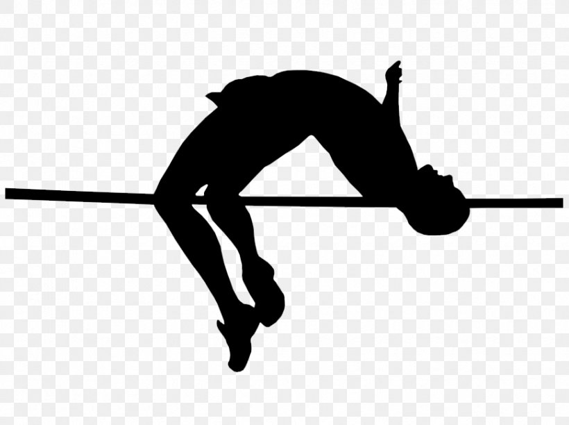 Track & Field High Jump Long Jump Clip Art, PNG, 870x650px, Track Field, Arm, Athlete, Black, Black And White Download Free