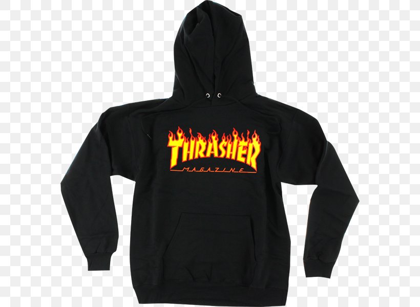 Hoodie T-shirt Thrasher Sweater, PNG, 584x600px, Hoodie, Black, Bluza, Brand, Clothing Download Free